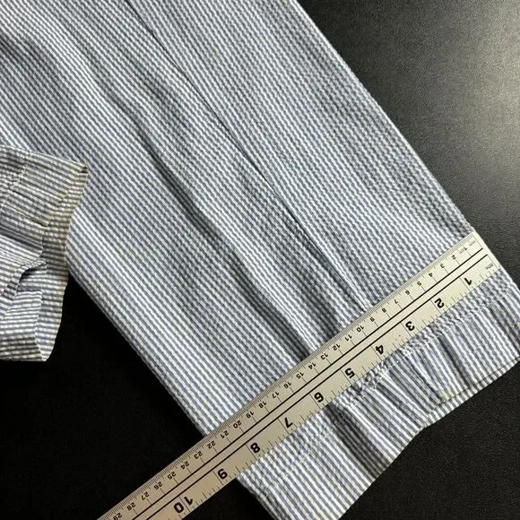 Polo Ralph Lauren Pants Mens 34 x‎ 30 Seersucker Blue - Picture 6 of 9